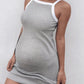 Seindeal Shoulder-Strap Square Neck Bodycon Mini Maternity Dress