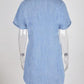 Seindeal Pockets Buttons V-neck Short Sleeve Denim Mini Maternity Top Shirt