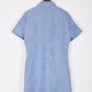 Seindeal Pockets Buttons V-neck Short Sleeve Denim Mini Maternity Top Shirt