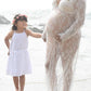 Lace V-neck Long Sleeve Fashion Maternity Dress