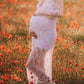 Lace V-neck Long Sleeve Fashion Maternity Dress