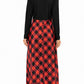 Red-Black Plaid Print Pockets Buffalo Plaid Christmas Maternity Maxi Dresses