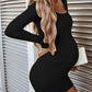 Seindeal Square Neck Long Sleeve Bodycon Cute Maternity Mini Dress Formal Fashion for Pregnant