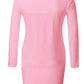 Seindeal Square Neck Long Sleeve Bodycon Cute Maternity Mini Dress Formal Fashion for Pregnant