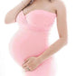 Seindeal Bandeau Off-Shoulder Sleeveless Babyshower Maxi Maternity Dress