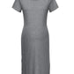 Slit Bodycon Round Neck Short Sleeve Maternity Casual Midi Dress