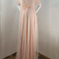 Pink Sequins Glitter V-Neck Short Sleeves Elegant Maternity Dress Maxi Dress For Pregnant Women Photo Shoot