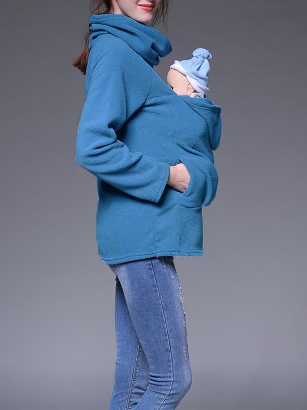 Seindeal Naketano Kangaroo Bag Long Sleeve Multi-Functional Maternity Sweatshirt