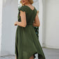 Seindeal Midi dress, summer dress, beach dress, drawstring irregular