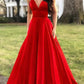 Seindeal Pleated Spaghetti Straps V-Neck Sleeveless Elegant Maxi Dress Evening Dress Ball Gown