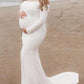 Off Shoulder Draped Mermaid Photoshoot Maternity Maxi Dress