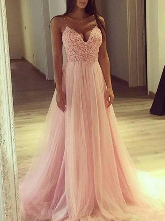 Seindeal Pink Lace Spaghetti Straps V Neck Sleeveless Maxi Dress Evening Dress Women Fashion