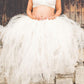 Seindeal Patchwork Grenadine Pleated Fluffy Puffy Tulle Maternity Skirt