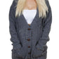 Buttons Pockets Long Sleeve Daily Maternity Sweater Cardigan