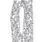 Seindeal Meow Cartoon Cat Print Wide Leg Maternity Pajama Long Lounge Pants