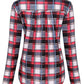 Seindeal Red-Black Plaid Maternity Nuring Blouse for Lactant Women