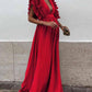 Seindeal Cascading Ruffle Comfy V-neck Going out Maxi Sexy Maternity Evening Dress