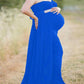 Off Shoulder Cloak Maternity For Babyshower Flowy Party Maxi Dress