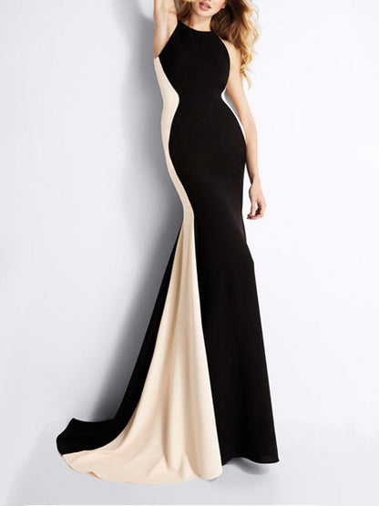 Patchwork Bodycon Mermaid Maternity Banquet Maxi Dress