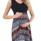 Seindeal Bohemian Print Draped Nursing Maternity Mini Dress