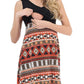 Seindeal Bohemian Print Draped Nursing Maternity Mini Dress