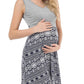 Seindeal Bohemian Print Draped Nursing Maternity Mini Dress