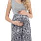 Seindeal Bohemian Print Draped Nursing Maternity Mini Dress