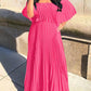 Seindeal Ruffle Off Shoulder Pleated Boat Neck Maternity Maxi Dress