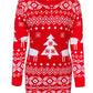 Christmas Print Maternity Sweater Fashion Mini Dress