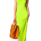 Seindeal Solid Fitted Round Neck Floor Length Sleeveless Maxi Dress