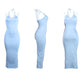 Seindeal Solid Spaghetti Strap Fitted Vest Maternity Maxi Dress