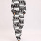 Christmas Flannel Snowflake Print Hooded Pajama Maternity Jumpsuit