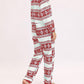 Christmas Flannel Snowflake Print Hooded Pajama Maternity Jumpsuit