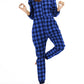 Buffalo Plaid Pockets Zipper Hoodie Long Sleeve Maternity Pajama Set