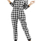 Buffalo Plaid Pockets Zipper Hoodie Long Sleeve Maternity Pajama Set