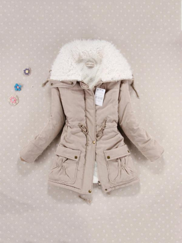 Seindeal Pockets Loose Drawstring Pockets Maternity Padded Coat for Women