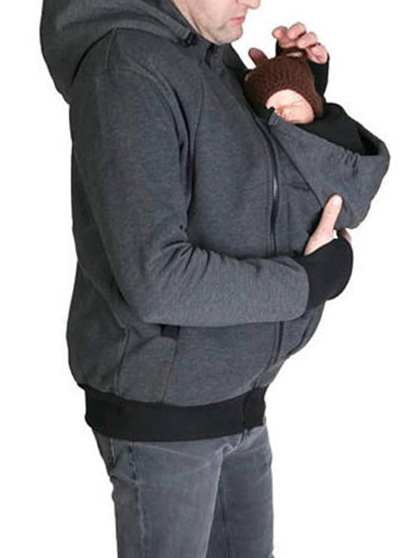 Pockets Dad Kangaroo And Baby Carrier Multi-Functional Sweatshirt