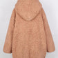 Seindeal Warm Pockets Turndown Collar Maternity Teddy Coat