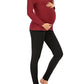 Seindeal Solid Color V-neck Long Sleeve Maternity Nursing T-Shirt