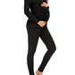 Seindeal Solid Color V-neck Long Sleeve Maternity Nursing T-Shirt