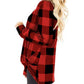 Seindeal Buffalo Plaid Christmas V-Neck Long Sleeve Maternity Pullover Sweatshirt