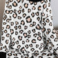 Leopard Off Shoulder Two Piece Long Sleeve Maternity Casual Pajama Set