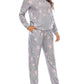 Starry Two Piece Round Neck Long Sleeve Pajamas Maternity Casual Jumpsuit