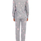 Starry Two Piece Round Neck Long Sleeve Pajamas Maternity Casual Jumpsuit