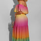 Offshoulder Gradient Color Belt Maternity For Babyshower Maternity Maxi Dress