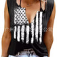 Striped Starry American Flag Single Breasted Maternity Blouse