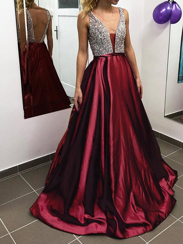 Sequin Big Swing Prom Evening Party Floor Length Sleeveless Elegant Red Maternity Maxi Dress