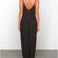 Polka Dot Backless Suspender Skirt Plus Size Floor Length V-neck Sleeveless Maternity Maxi Dress