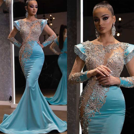 Sequin Shimmer Mermaid Sheer Bodycon Photoshoot Maternity Party Maxi Dress