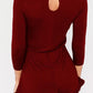 Solid Drawstring Ruffle Bodycon Long Sleeve Maternity Jumpsuit